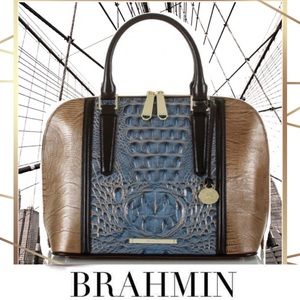 Brahmin 2 Set Pcs Vivian Satellite Palma Dome Satchel & Matching Andy Wallet.